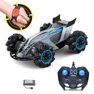 Auto R/c 2.4 Acrobatico Y Control De Gestos Efecto Cohete Gris