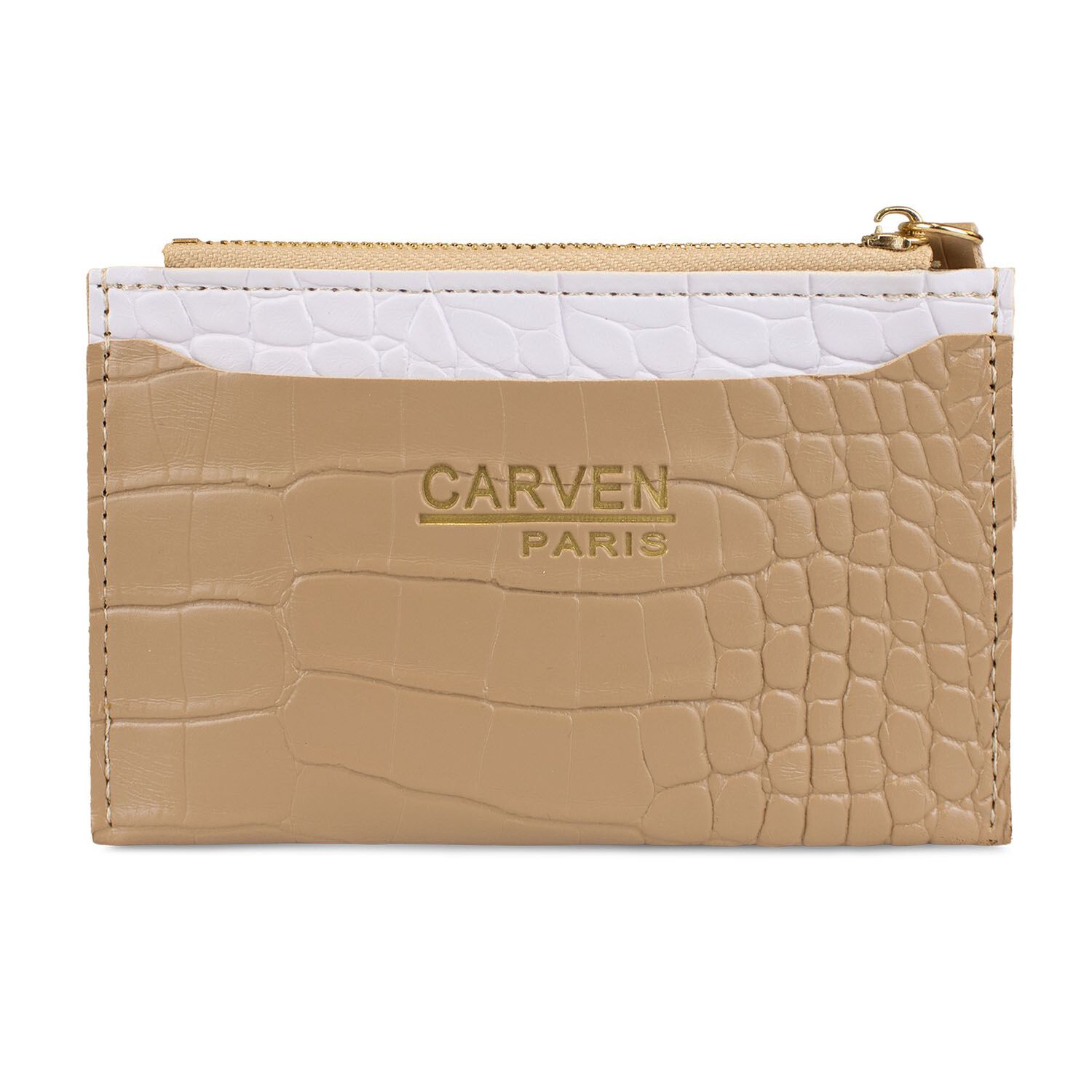 Billetera Tarjetero Mujer Con Monedero Zoe Caf&eacute; Claro Carven image number 1.0