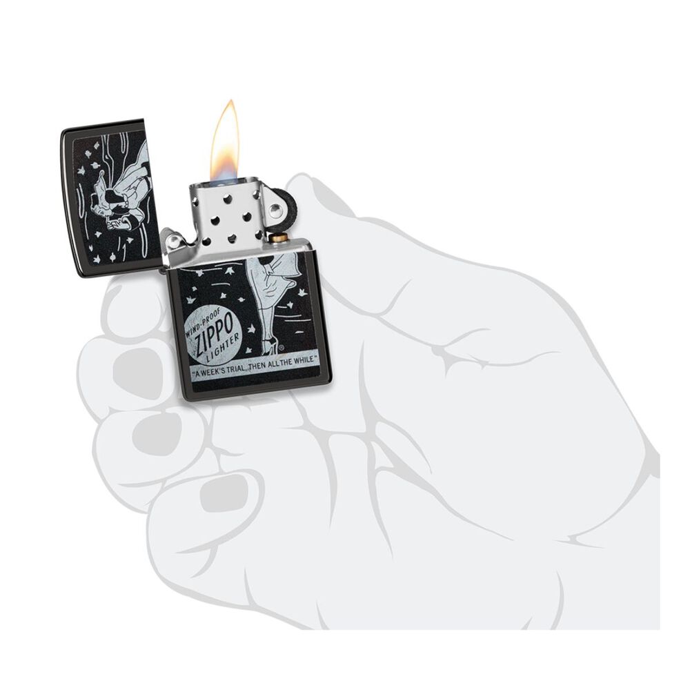 Encendedor Zippo Windproof Design Negro Zp48456 image number 4.0