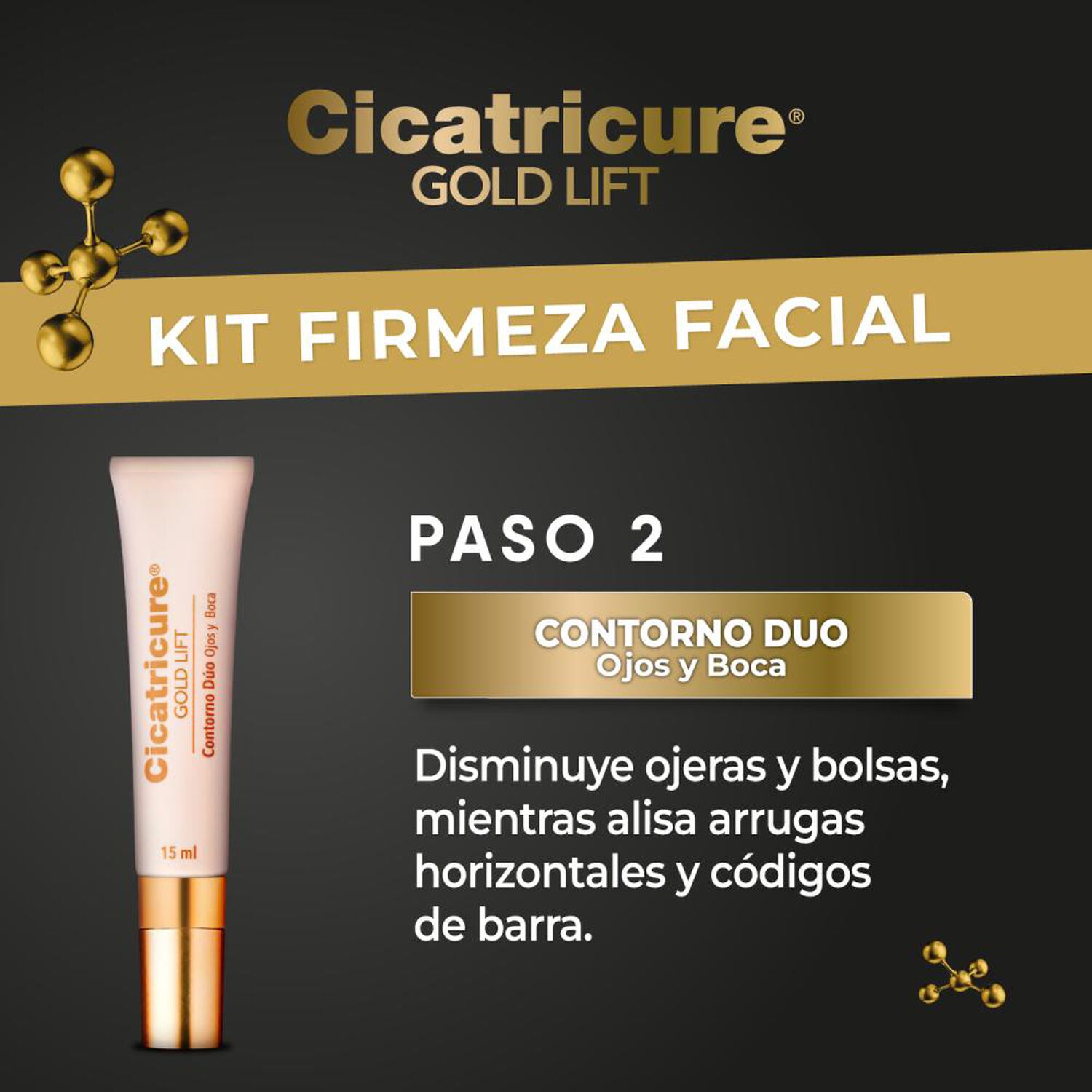 Pack Cicatricure Gold Contorno Duo + Serum (cosmetiquero) image number 3.0
