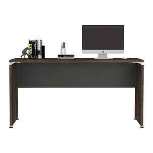 Escritorio 75x150x60 Cm Fm-009n Negro Y Café Oscuro