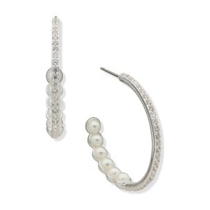 Aros Anne Klein Plateados 01g01131