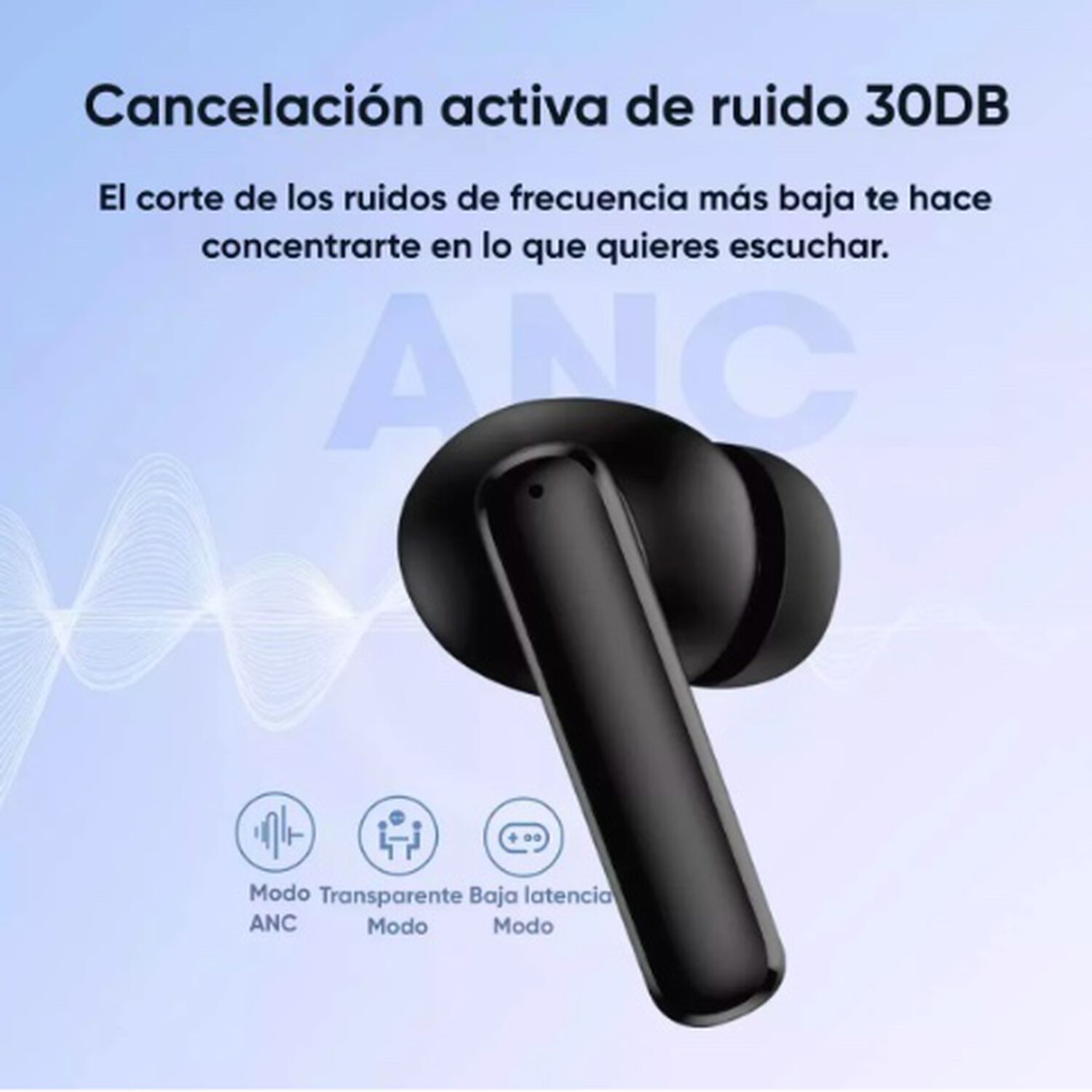 Aud&iacute;fonos Inal&aacute;mbricos Negros image number 2.0