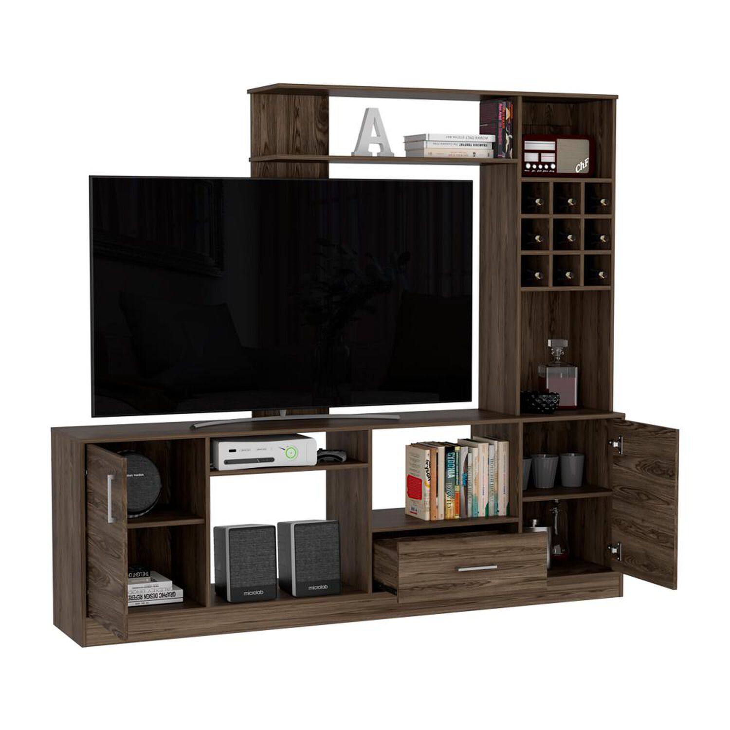 Estante Tv 60" Con Bar Kava Beijing - Rovere Tuhome image number 4.0