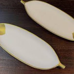 Set De 2 Bandejas Dise&ntilde;o Hojas