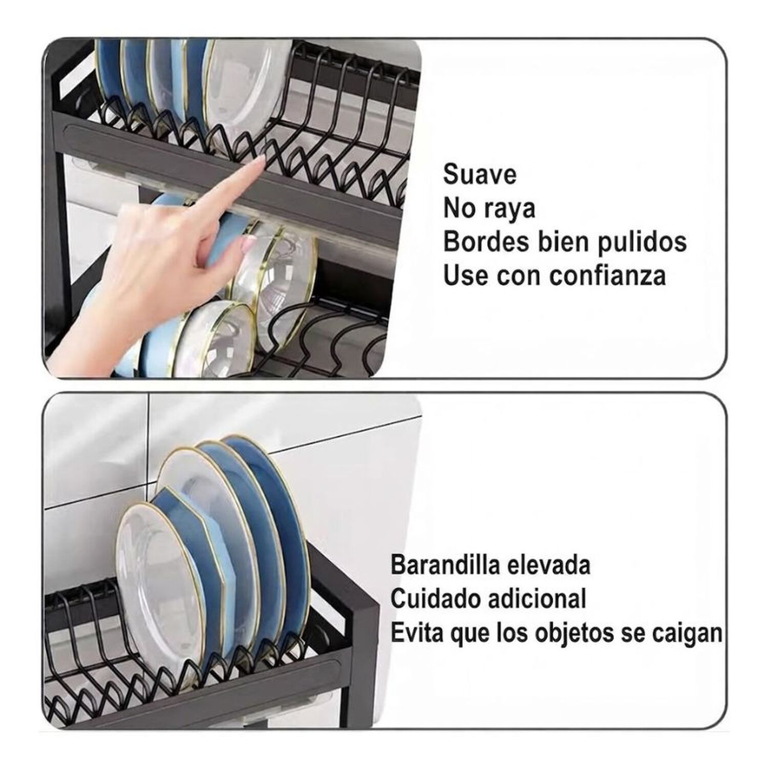 Escurridor De Platos 2 Niveles Multifuncional Secaplatos image number 4.0