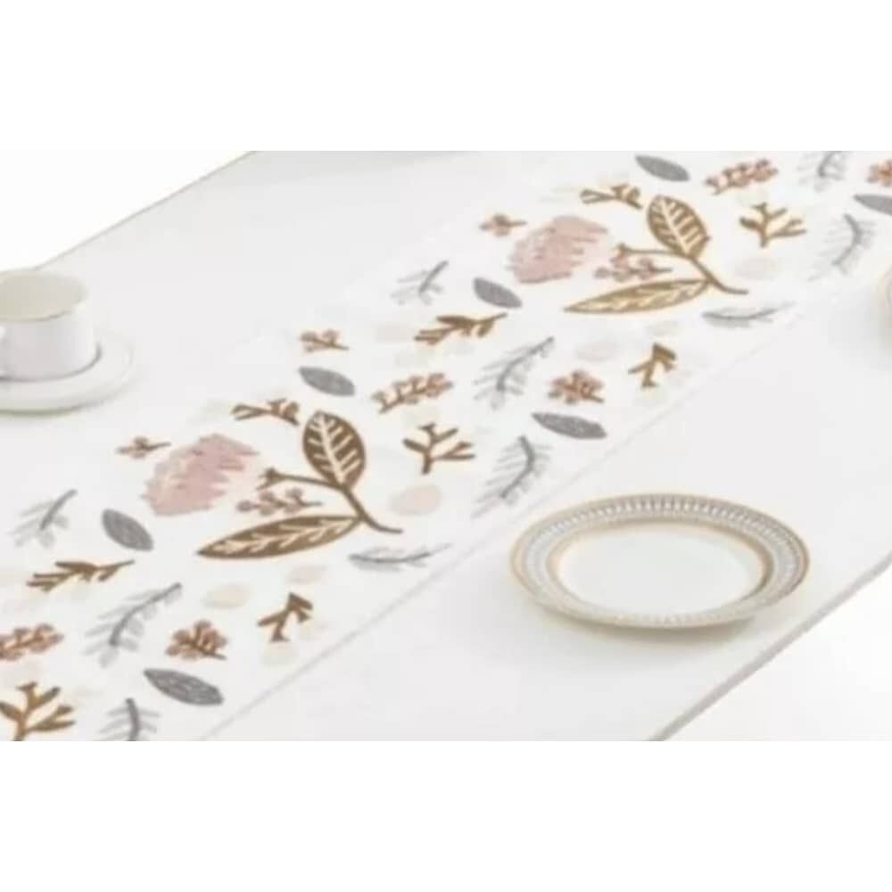 Camino De Mesa Bordado 32x180cm Corredor De Poliester image number 1.0