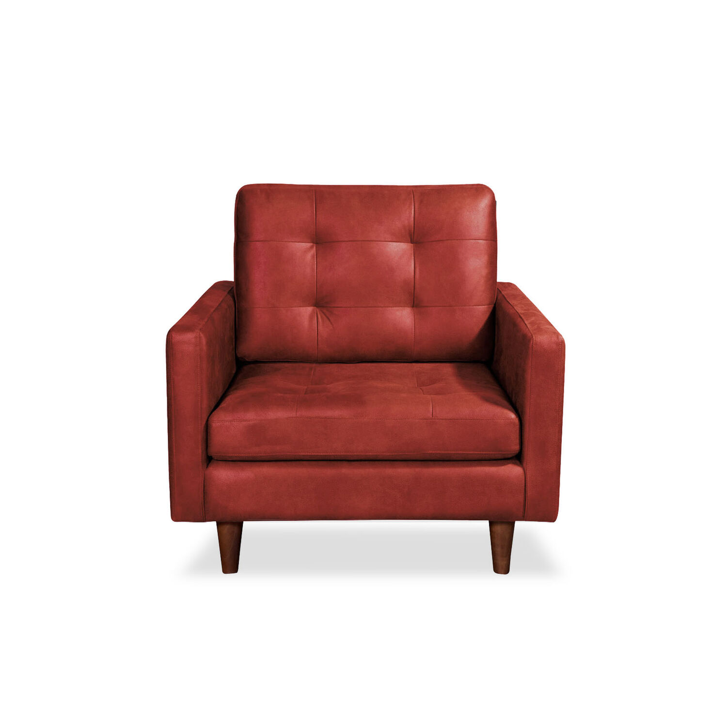 Sofa Napoles 1 Cuerpo Cuero Kentucky Rojo image number 0.0