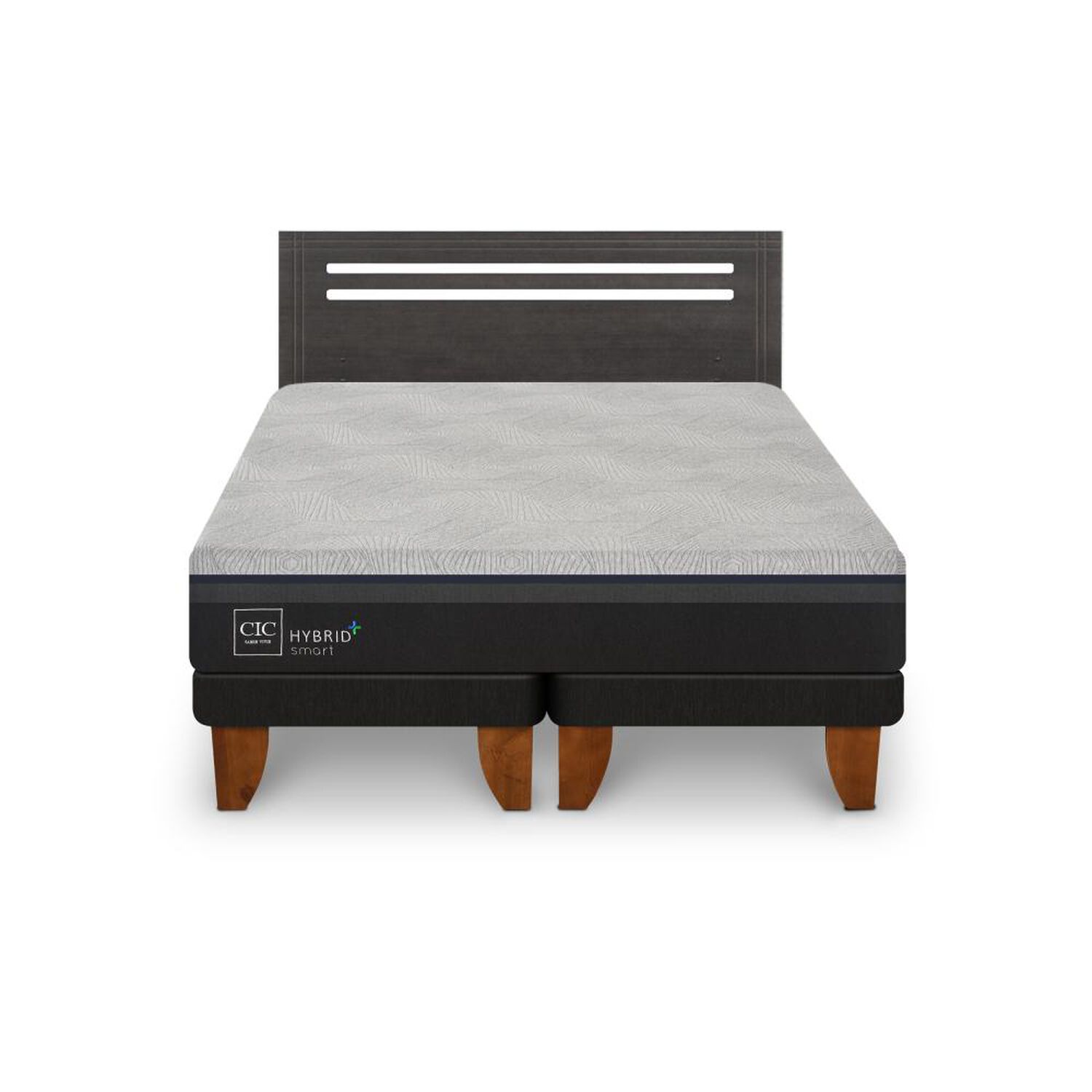 Cama Europea Cic Hybrid Plus / 2 Plazas / Base Dividida + Respaldo image number 0.0
