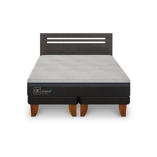 Cama Europea Cic Hybrid Plus / 2 Plazas / Base Dividida + Respaldo