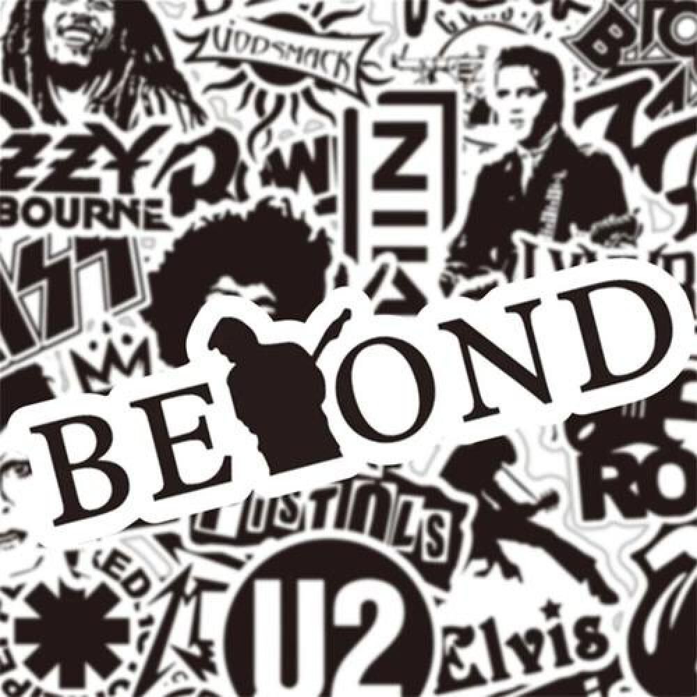 Set Sticker Cantantes Grupos De Rock Música Black&white image number 3.0