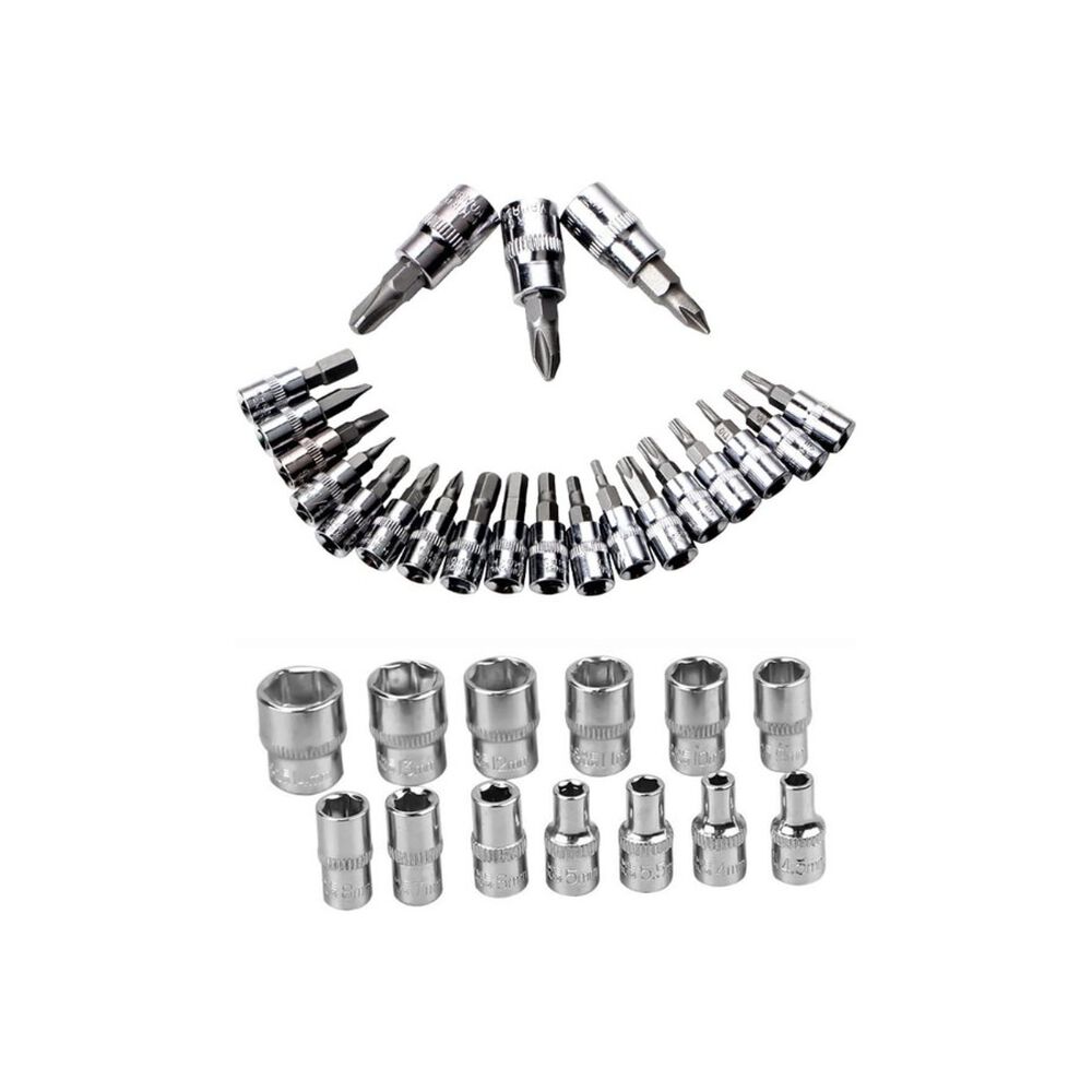 Juego Estuche De Llaves Trinquete Dados Por 46pcs Puntas Metricas image number 4.0