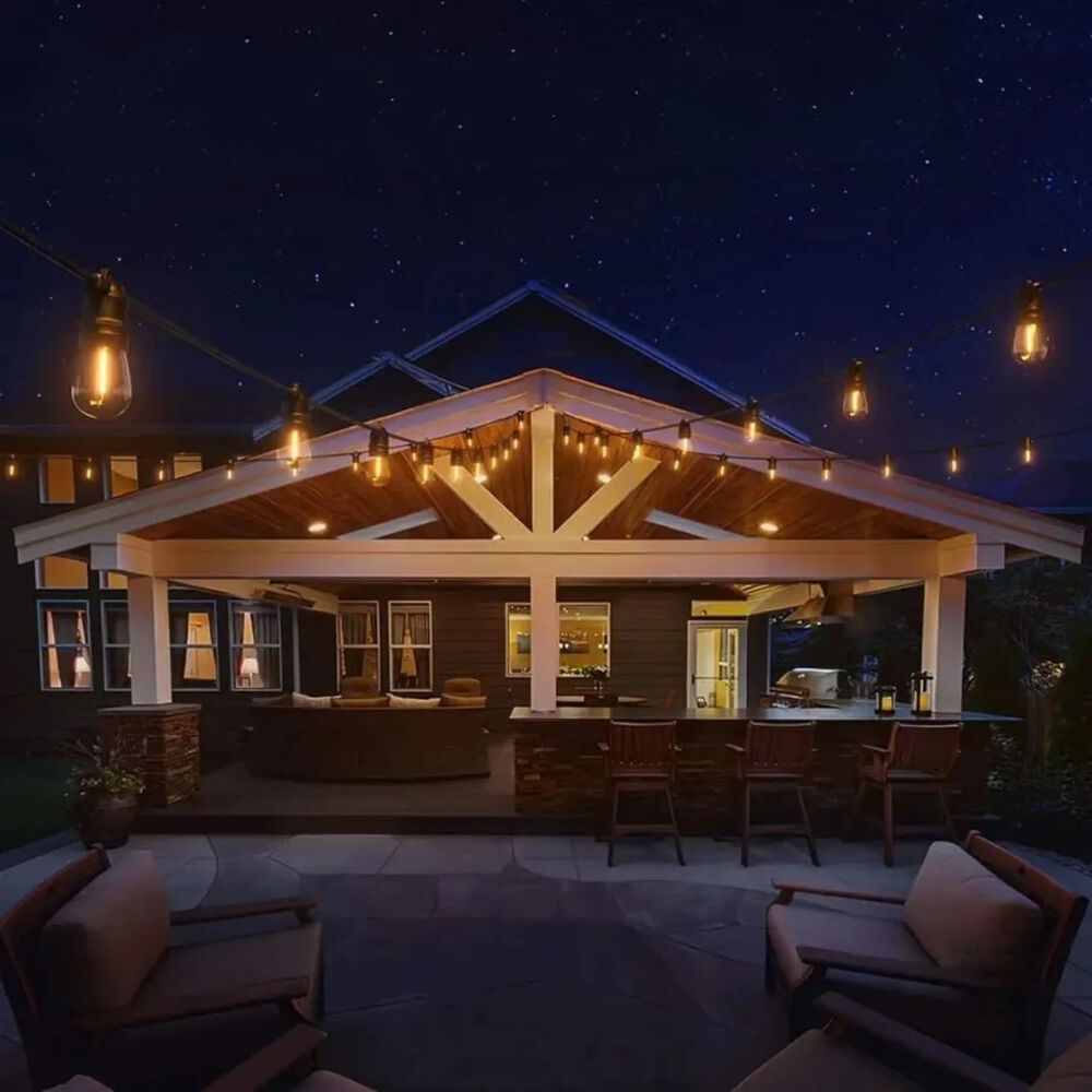 Guirnalda Solar Luces Led Calida 10m Decoracion Navidad image number 1.0