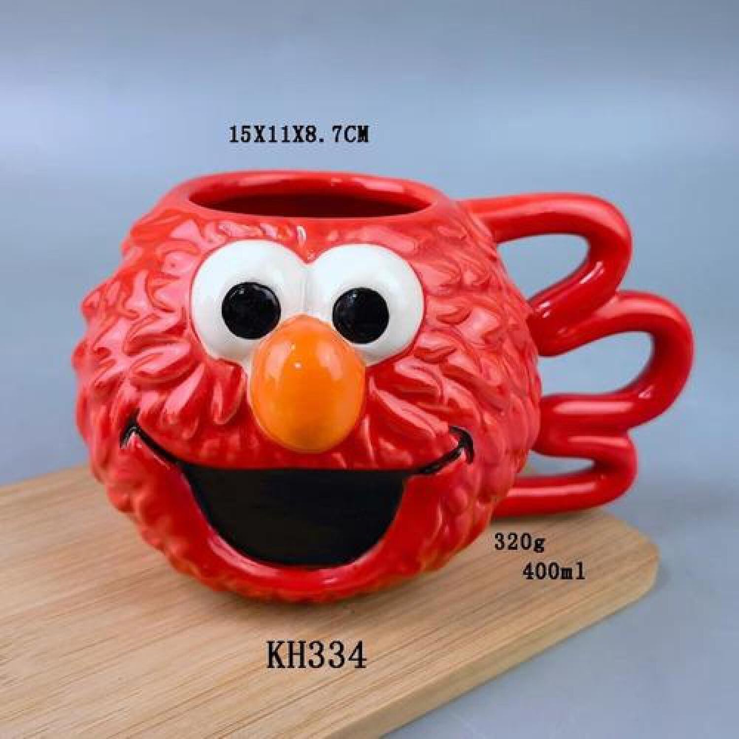 Taz&oacute;n Cer&aacute;mica 3d Elmo Sonrisas Plaza Sesamo image number 2.0