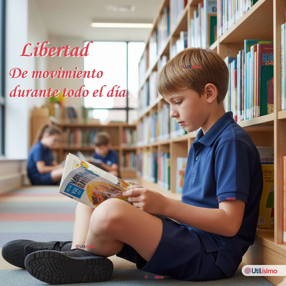 Pantal&oacute;n Corto Short Ni&ntilde;o Algod&oacute;n Deportivo Escolar Azul Marino image number 7.0