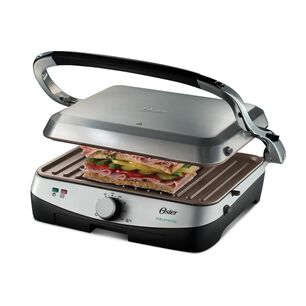 Plancha Panini Tostador 1400w Acero Inoxidable Oster