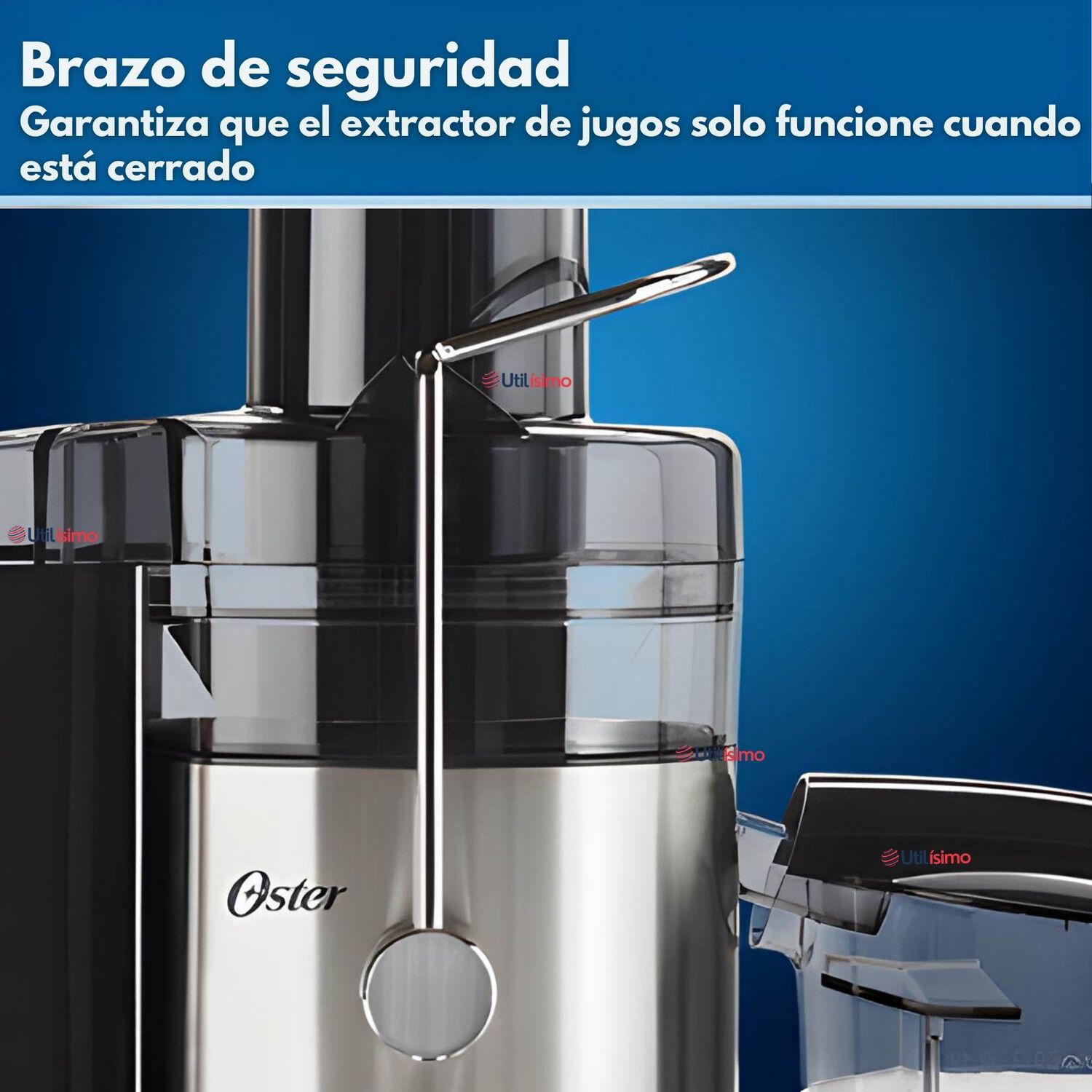 Oster Extractor De Jugos, Con 2 Velocidades + Pulso, Y F&aacute;cil De Limpiar, Negro Y Plateado, Fpstje320s image number 6.0