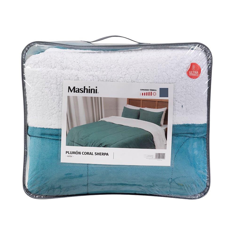 Plumon Coral Sherpa Super King Verde image number 4.0