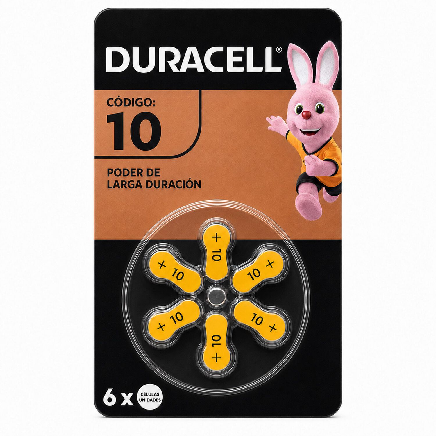 Pila Duracell 10 Auditiva Pack De 6u - 1.45v Larga Duraci&oacute;n image number 0.0