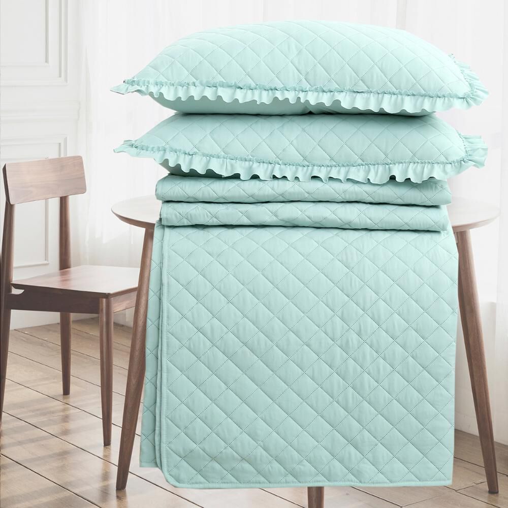 Quilt Andes Romantic 1.5 Plaza Aqua image number 1.0