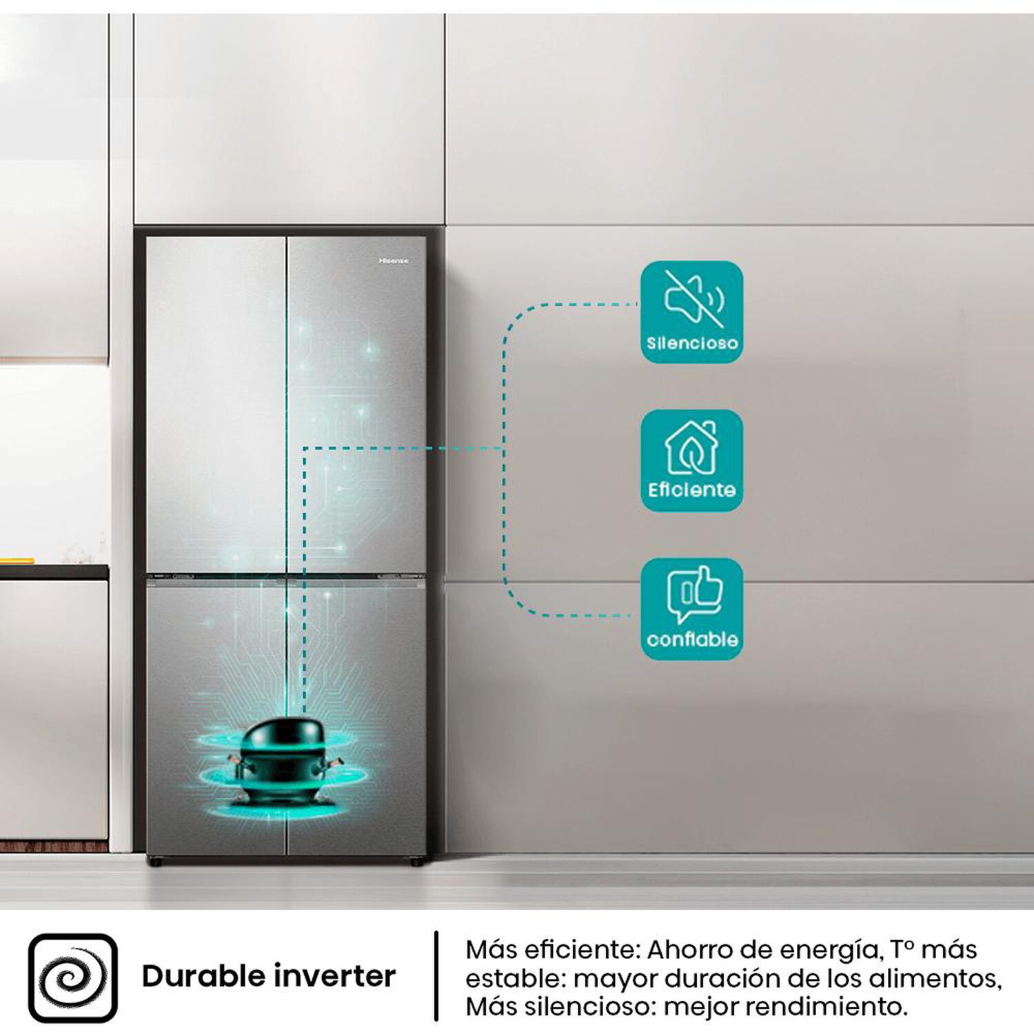 Refrigerador Side By Side Hisense RQ5P470NECF / No Frost / 456 Litros / A+ image number 6.0