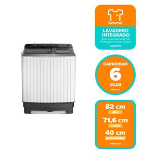 Lavadora Semi Autom&aacute;tica Mademsa 6kg Carga Superior Mwmsat6w