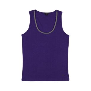 Polera Regular Sin Mangas Cuello Redondo Contorno Metal Mujer Kimera