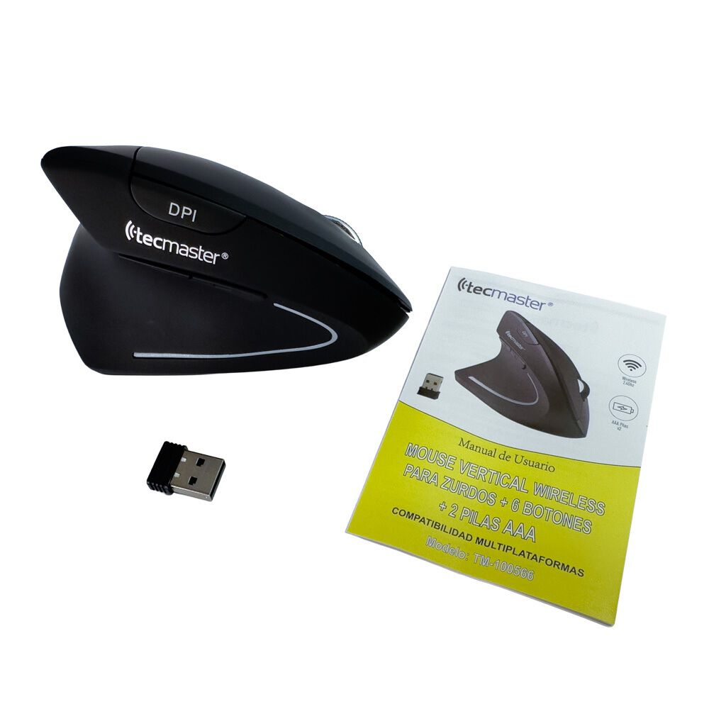 Mouse Vertical Ergon&oacute;mico Inal&aacute;mbrico Para Zurdos image number 3.0