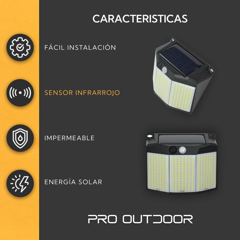 2 Aplique 294 Led Solar Contra Agua image number 2.0