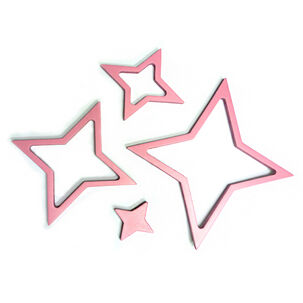 Stickers De Madera Para Muro Estrellas Rosada