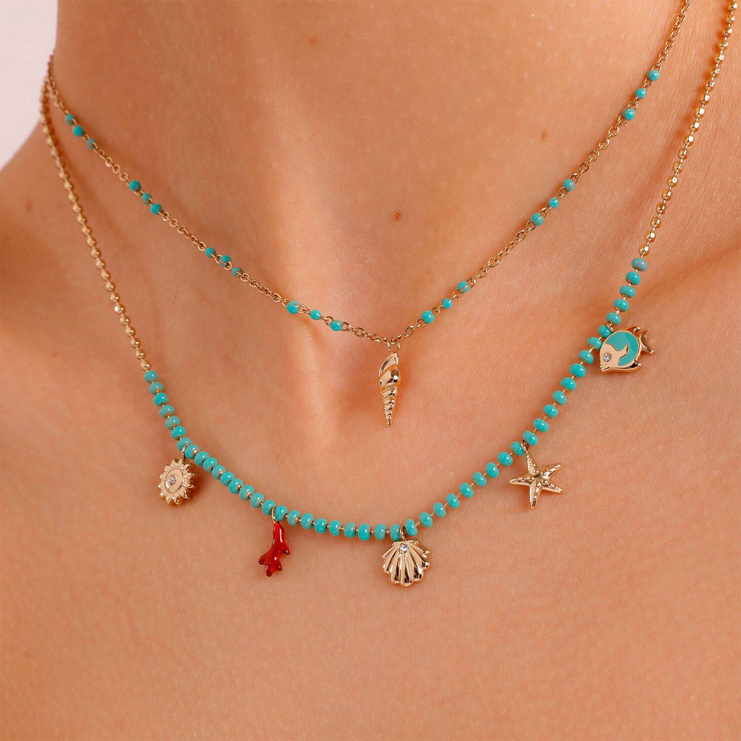 Collar Brosway Bah68 Dorado Mujer image number 1.0