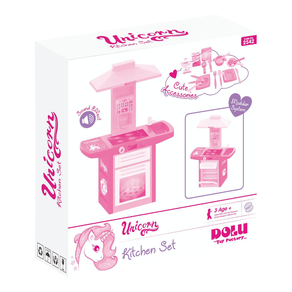Cocina Plastica Unicornio + Accesorios 71x30x100cms Dolu image number 3.0