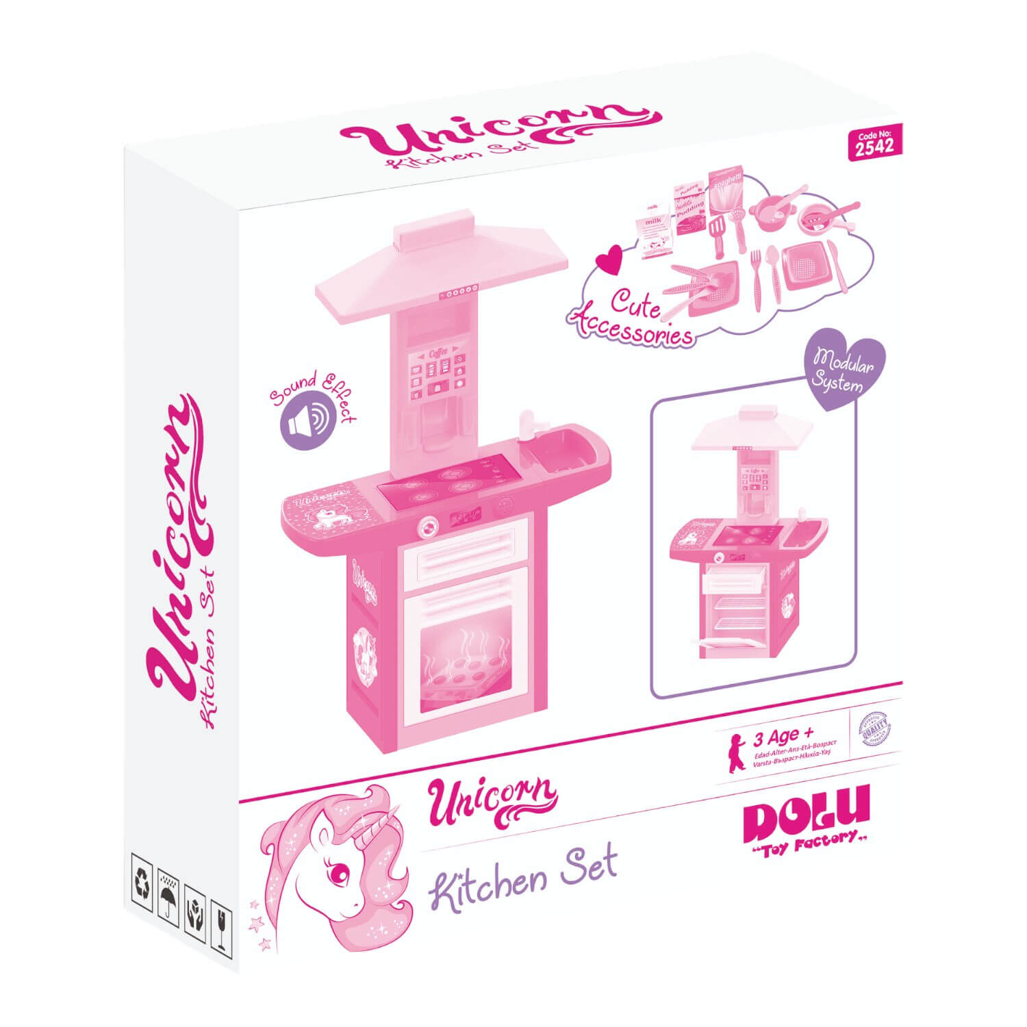Cocina Plastica Unicornio + Accesorios 71x30x100cms Dolu image number 3.0