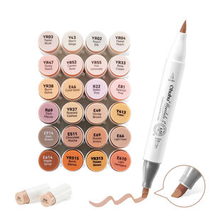 Ohuhu 24 Marcadores Piel Honolulu S Pincel & Biselada Suave