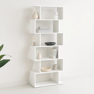 Estanter&iacute;a Moderna Zigzag De 6 Niveles 80x23.5x187.5 - Blanco