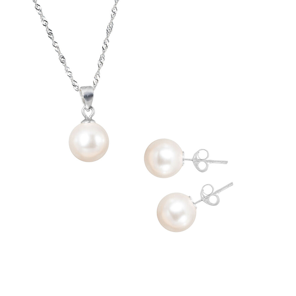Conjunto Viena Con Perlas Organicas Cream image number 0.0
