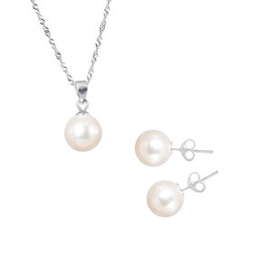 Conjunto Viena Con Perlas Organicas Cream