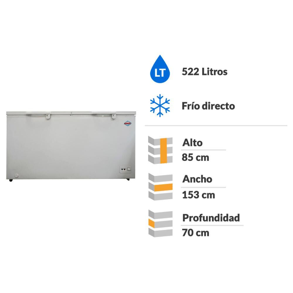 Freezer Horizontal Maigas BD522 / Frío Directo / 522 Litros image number 1.0