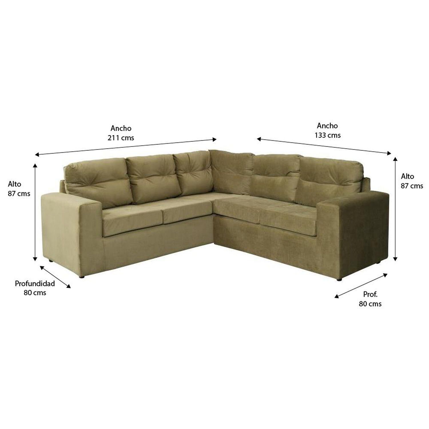 Sofa Seccional Casaideal 2P Lyon Felp / 5 Cuerpos image number 7.0