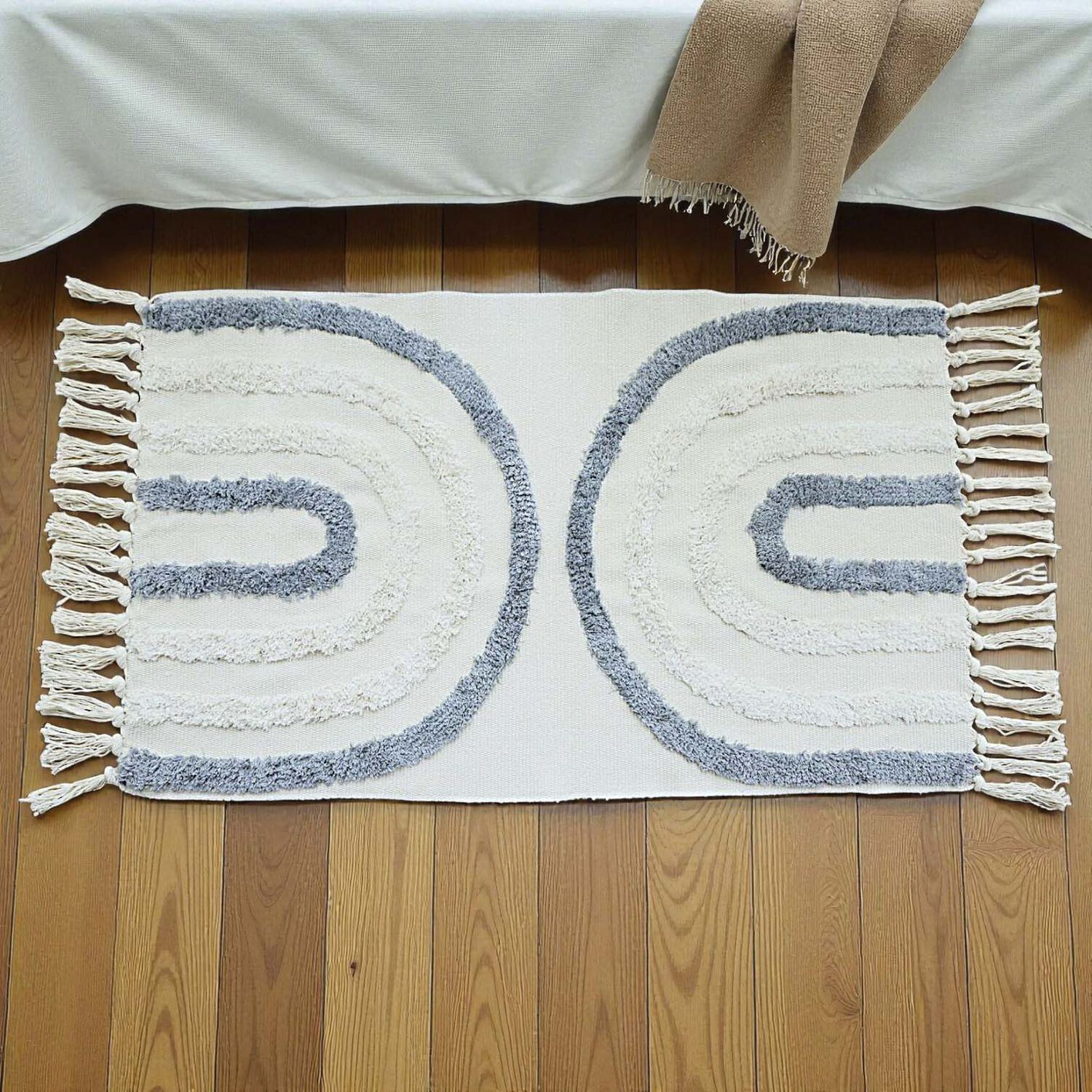 Bajada De Cama Bordada Kilim De Estilo Etnico 60x90cm Md71 image number 2.0