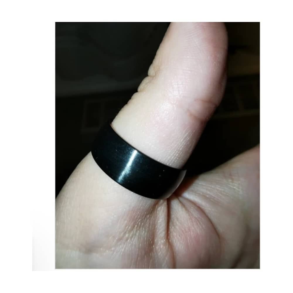 Anillo Titanio Juveniles Black Space Acero Quirurgico Inoxidable image number 6.0