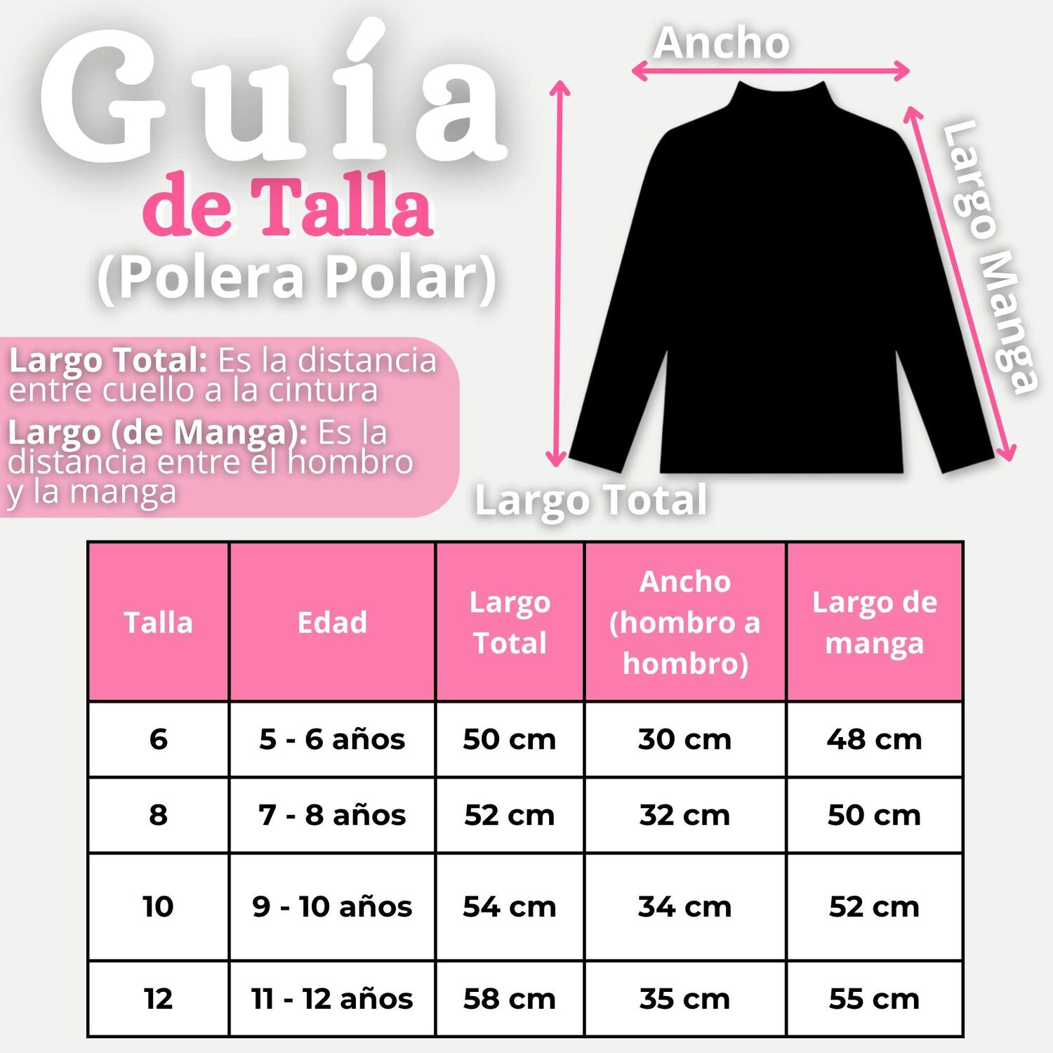 Polera Camiseta Polar Primera Capa Cuello Beatle Manga Larga Colores Surtido Ni&ntilde;a image number 2.0