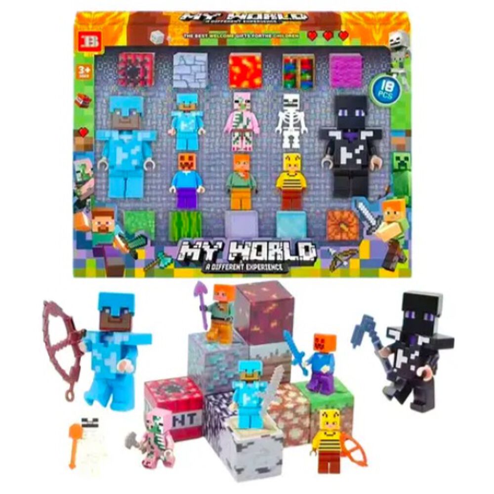 Set Figuras Minecraft Armables Y Bloques image number 0.0