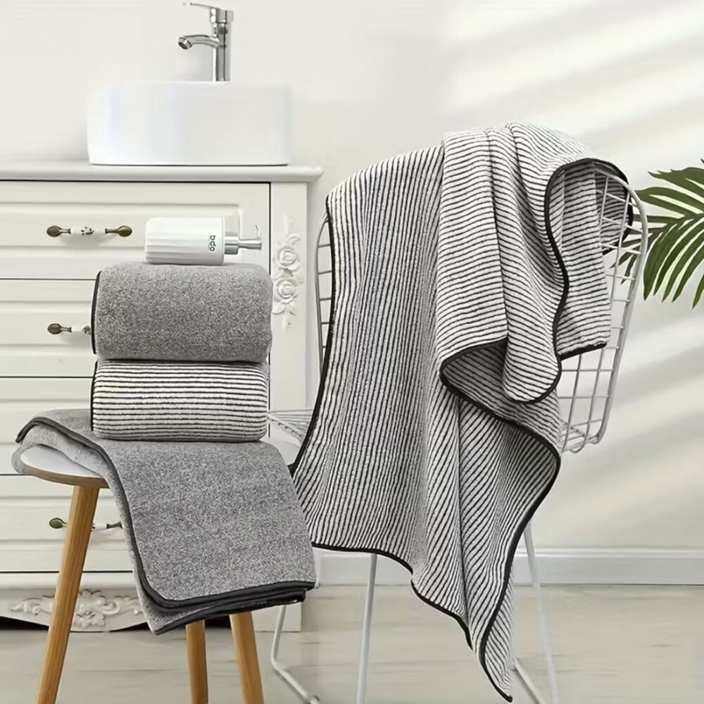Set De 8 Toallas Rayadas Ultra Absorbentes Estilo Spa Arena image number 1.0