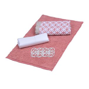 Set Cortina Baño 4 Pzas Caja Alamo