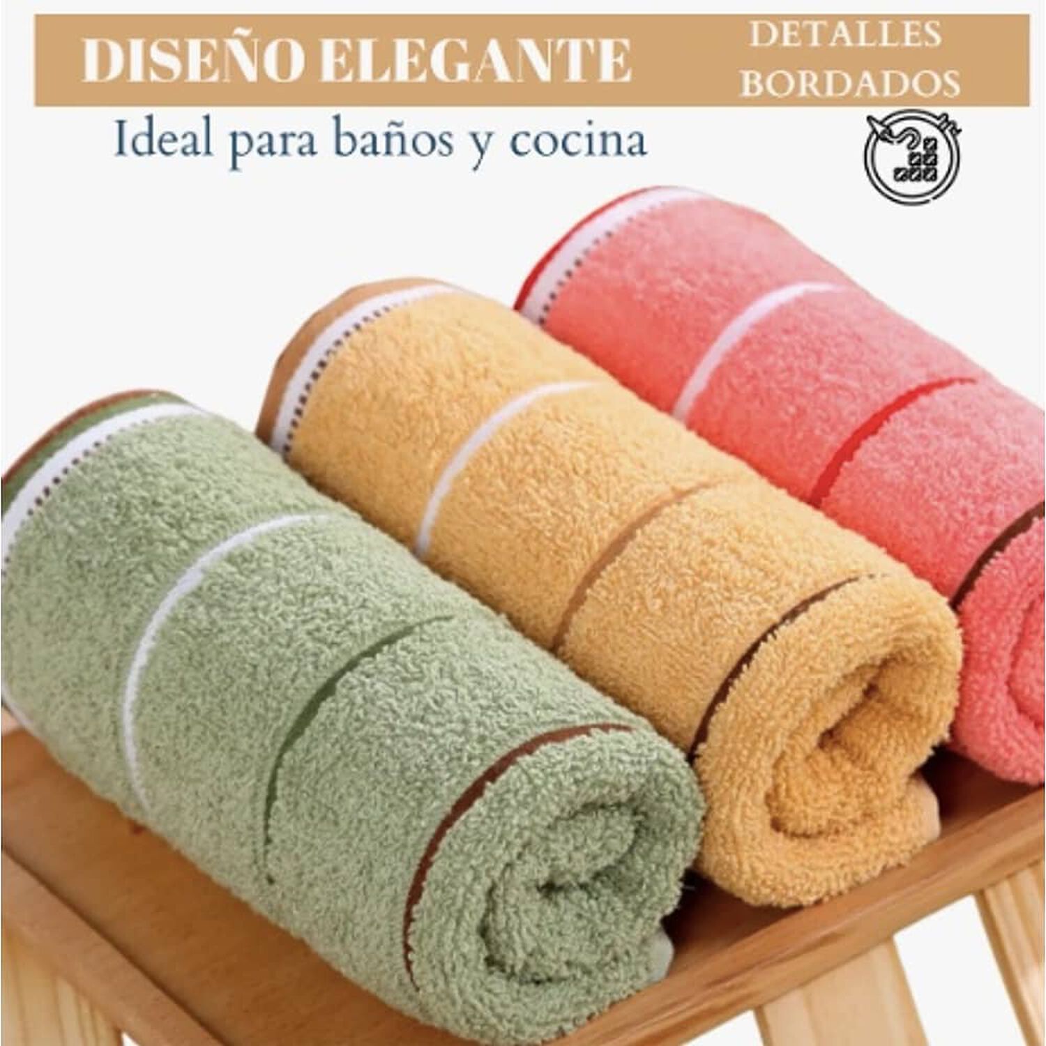 Pack 6 Toalla Mano D Algodon Ba&ntilde;o image number 4.0