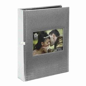 Album Hojas Negras Con Tapas Brillosas Plateado Para Ensobrar 15x21 Cm / 100f Vgo