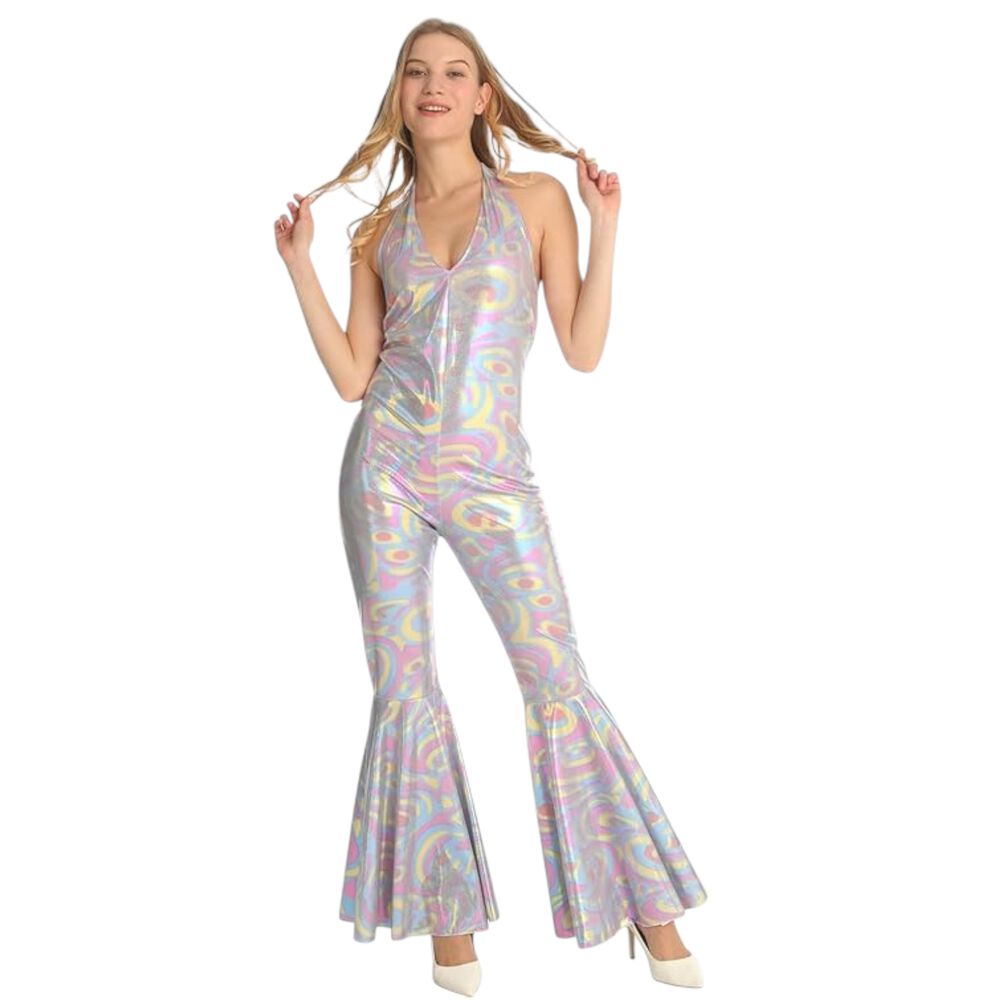 Disfraz Completo Mujer Onda Disco Retro Fiesta Tem&aacute;tica A&ntilde;os 80 Traje Halloween Adulto Mujer image number 5.0