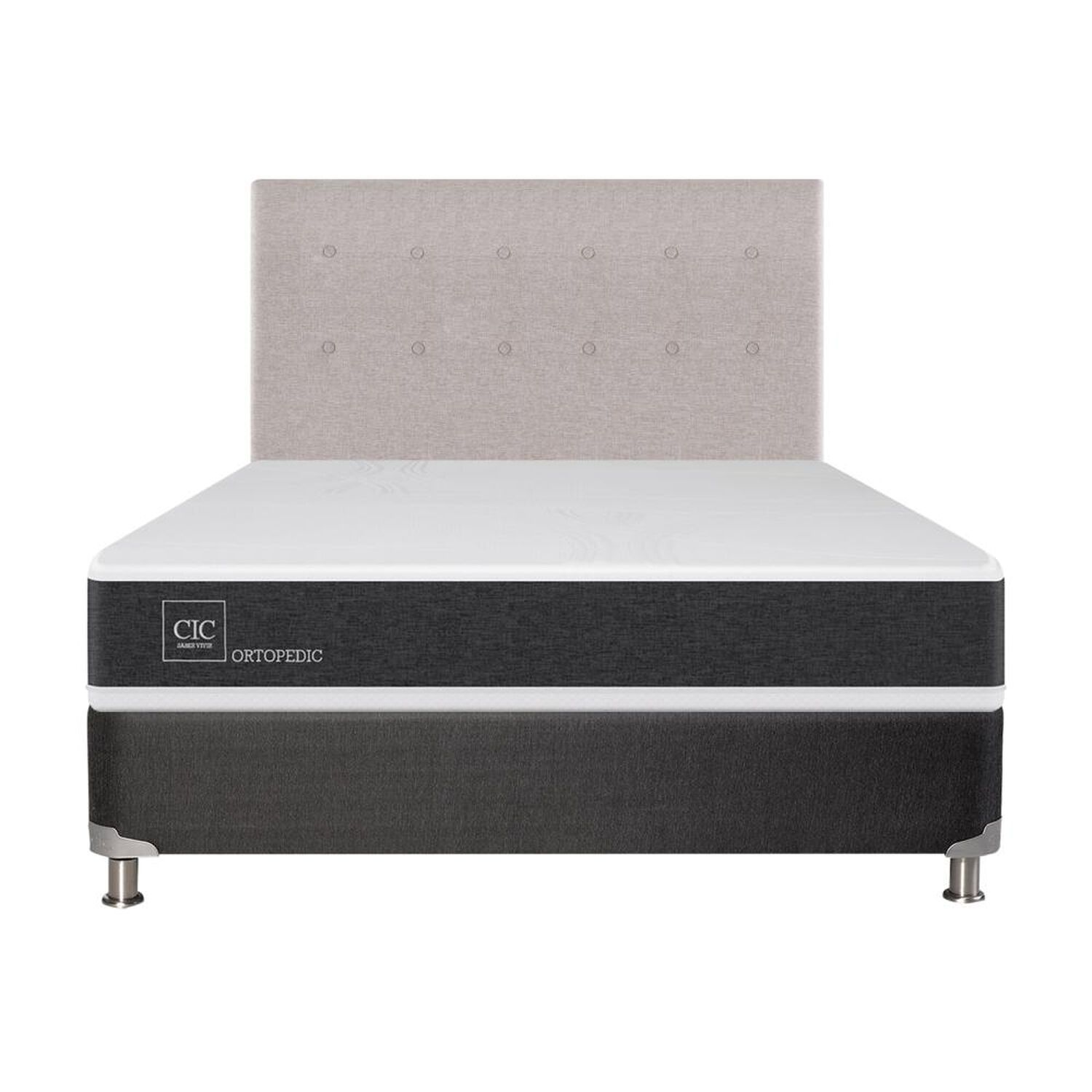 Box Spring Cic Ortopedic / 2 Plazas / Base Normal + Respaldo image number 0.0