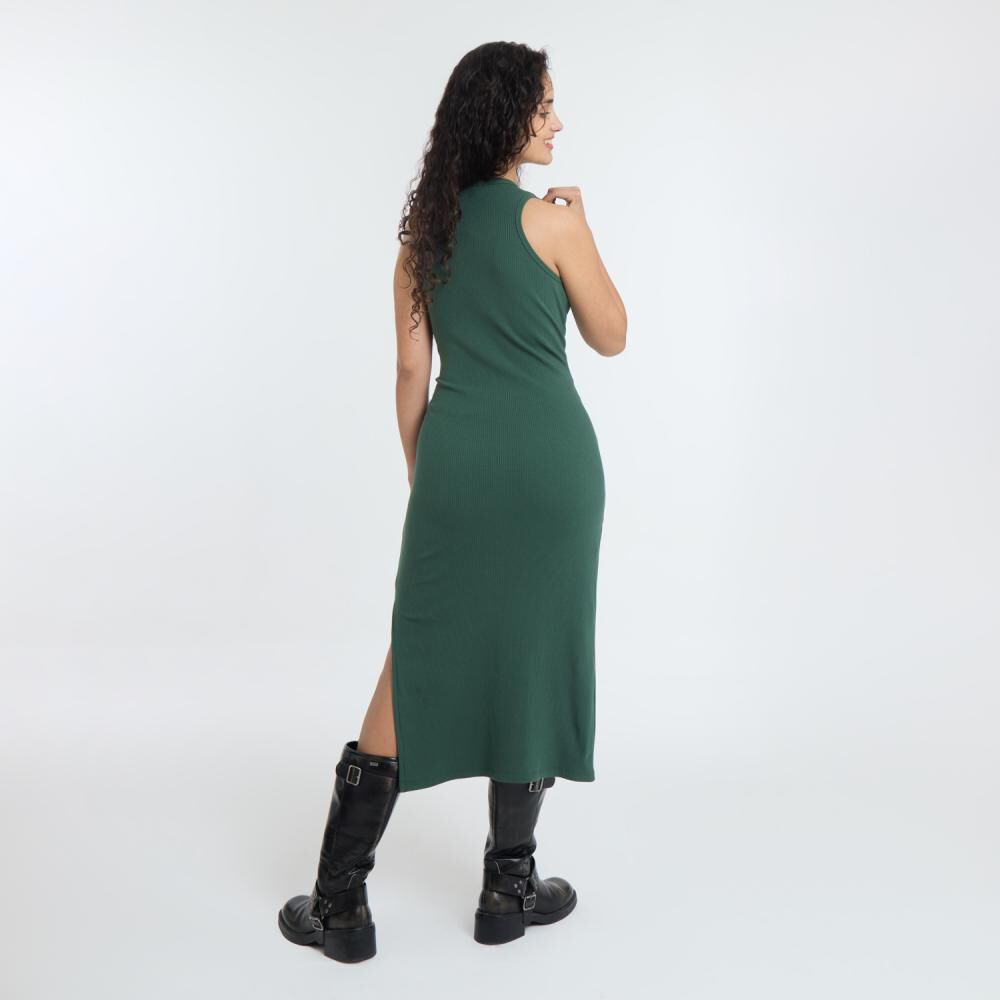 Vestido Escultural Rib Sin Mangas Cuello Redondo Mujer Freedom image number 3.0